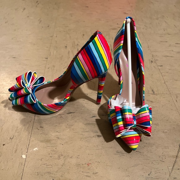 Betsy Johnson Prince D’orsay Pumps - Multicolor - Striped - Picture 2 of 5